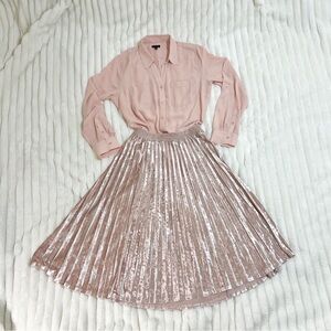 a new day Blush Velvet A-Line Skirt